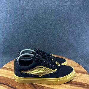 Vans Old Skool Harry Potter Golden Snitch Black Gold Sneakers Womens 9.5 Mens 8